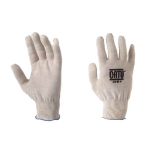 Cotton shop under gloves