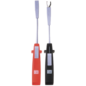 Cordon de test à pince crocodile, câble de test de pinces 10 mm d'ouverture  en silicone en laiton durable à double extrémité pour véhicule(rouge)